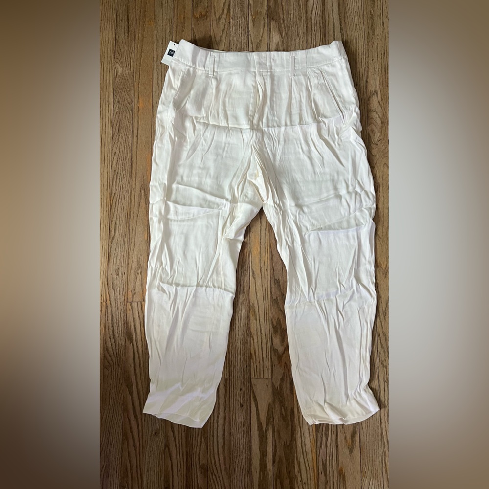 Gap Wide Leg Dressy Off White Trouser Pant
